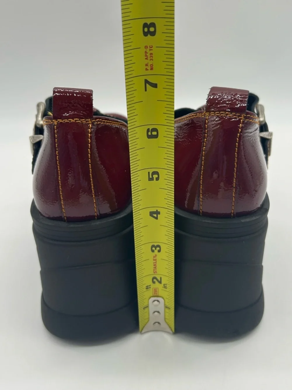 Free People Mayla Platform Mary Jane Shoes Sz 9.5 Rasp Fram Burgundy NWB
